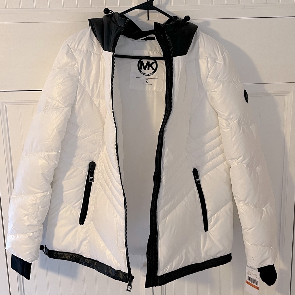 Michael Kors White and Black Puffer Jacket